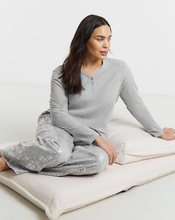 Henley Top Foil Print Lounge Set