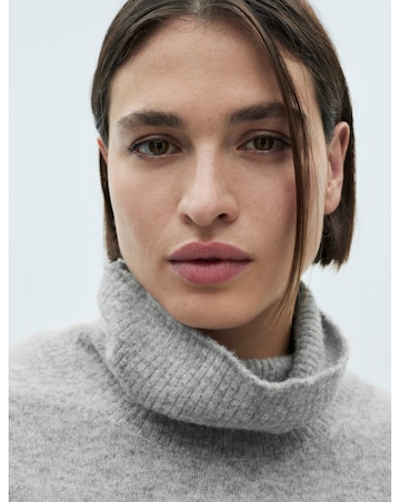 Mango Short Knitted Turtleneck Dress