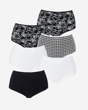 Pretty Secrets (6 Pack) Cotton Full Fit Brief Knickers