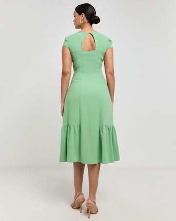 Joanna Hope Cap Sleeve Panel Column Midi Dress