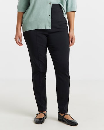 Black Bengaline Super Stretch Pull On Trouser