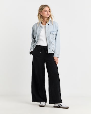 Simply Be Light Wash Utility Cargo Pocket Denim Jacket