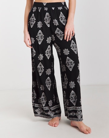 Joe Browns Print Beach Trousers Black Multi
