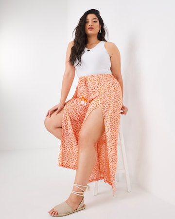 Printed Side Split Trouser