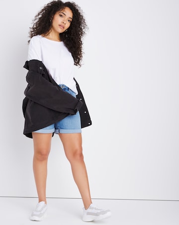 Light Stonewash Mom Shorts