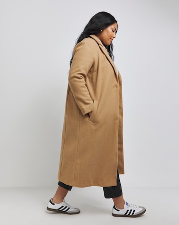 Camel Relaxed Single Breasted Coat