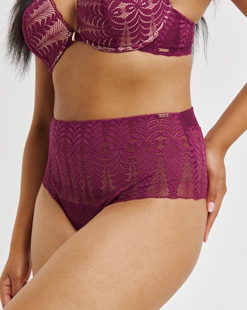 Figleaves Curve Opulence Lace Deep Brazilian Brief