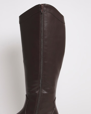 Zaida Western Cowboy Knee High Boots Ex Wide EEE Fit Super Curvy Calf