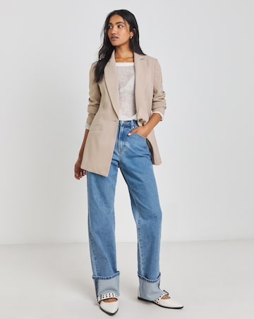 Mushroom Single Breasted Blazer
