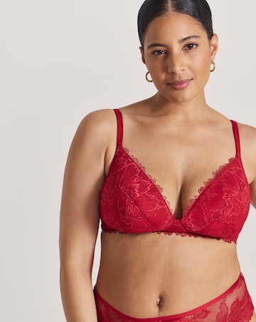 Pretty Secrets (2 Pack) Willow Stretch Lace Non Wired Bralettes Black/Red