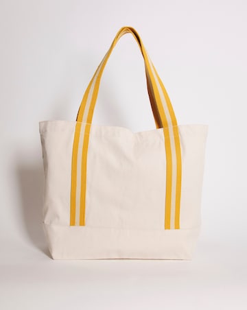 Natural/Amber Beach Tote Bag
