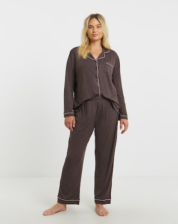 Pretty Secrets Ribbed Button Through Pyjama Set