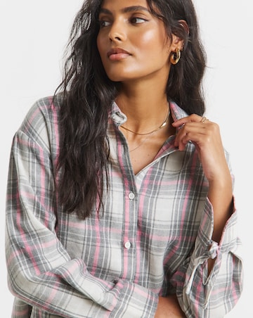 Check Open Back Shirt