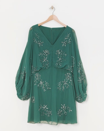 Maya Floral Sequin Embellished Mini Dress