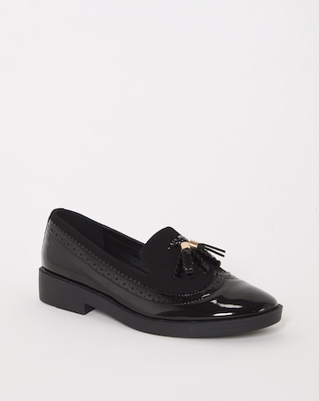 Amy Tassle Trim Loafers - Wide Fit (E)