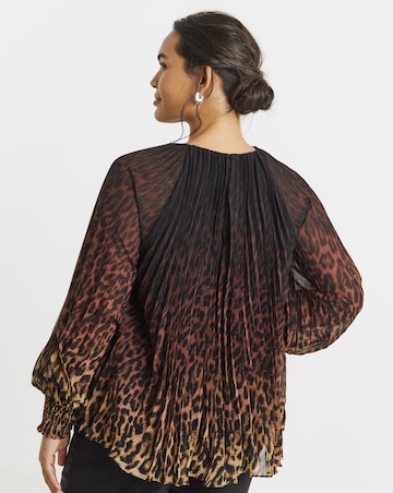 Joanna Hope Pleated Chiffon Blouse