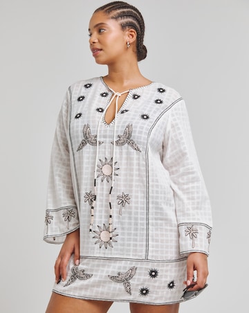Figleaves Cotton Embroidered Kaftan
