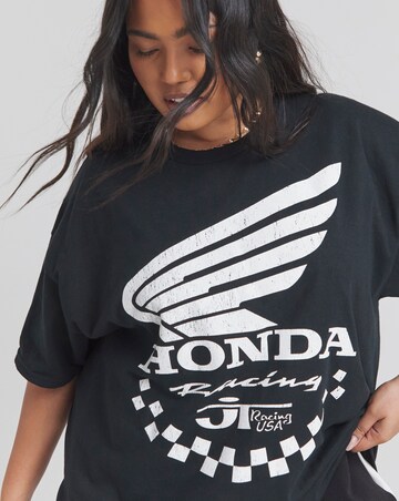 Black Honda Racing License T-Shirt