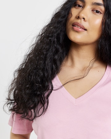 Black, White, Khaki, Navy & Blush Slim Fit V Neck T-Shirts