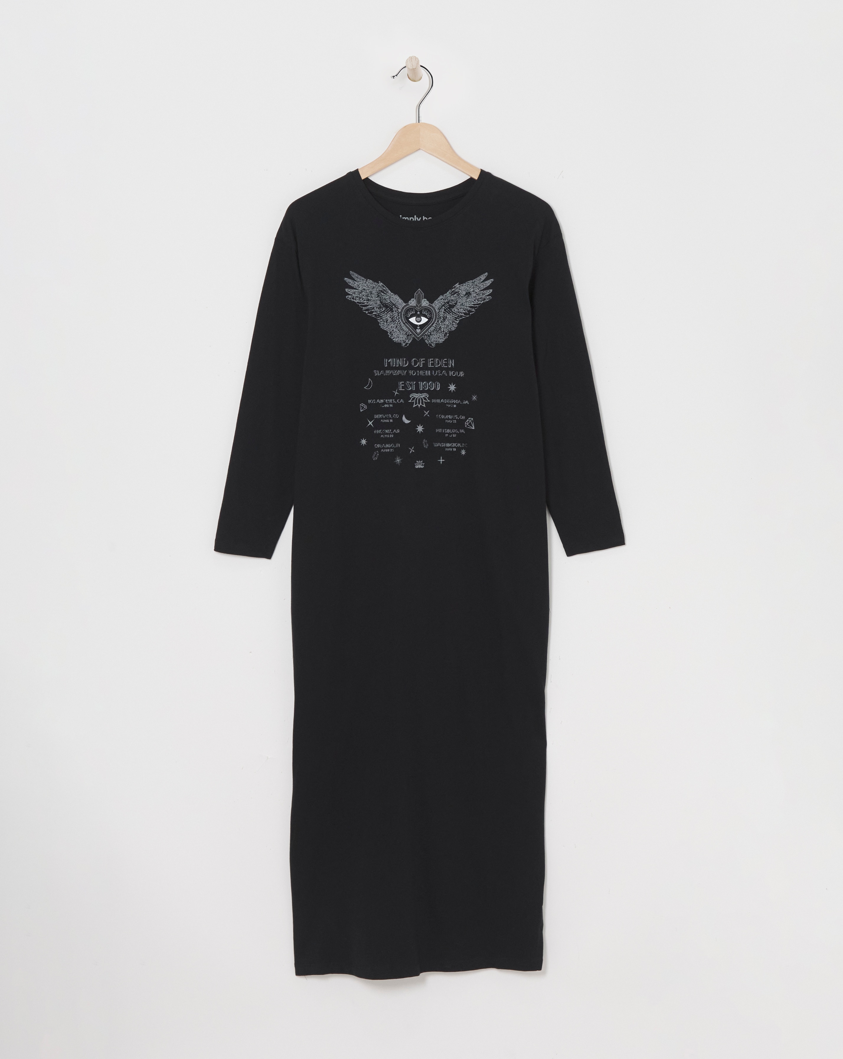 knee length dresses for ladies IT GIRL SPLATTERED GRAPHIC TSHIRT DRESS WITH RHINESTONES – AKIRA