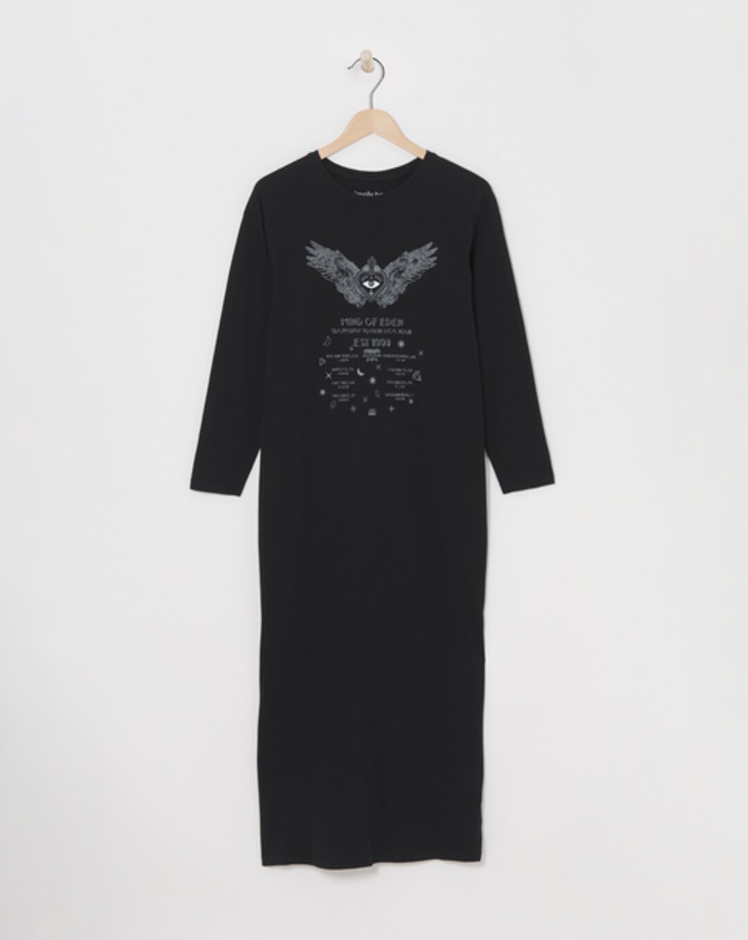 knee length dresses for ladies The Shea Long Sleeve T-Shirt Dress – this is THE SHORE LINE main image 1