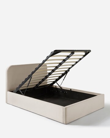 Emery Velvet Storage Ottoman Bed