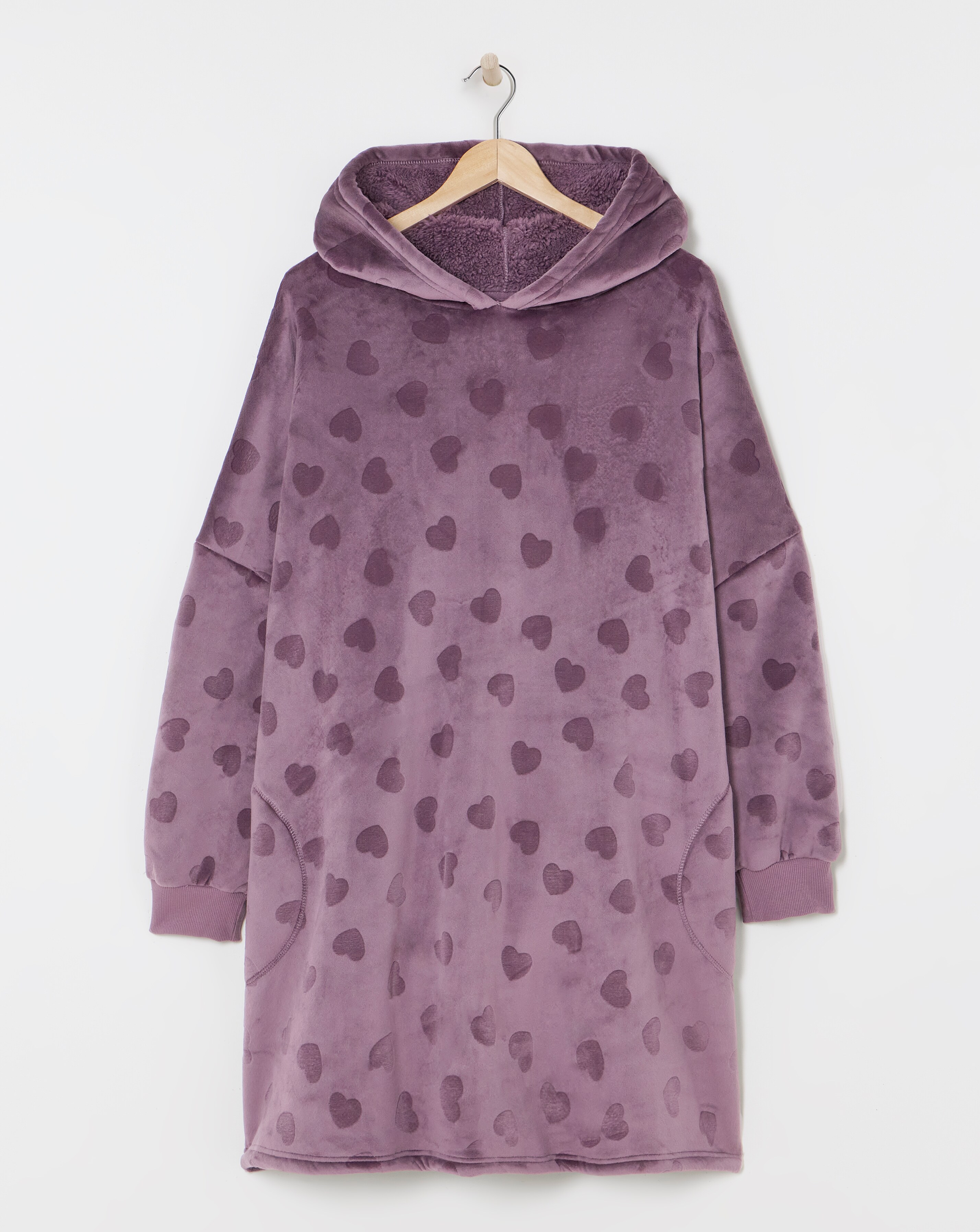 Pretty Secrets Jacquard Oversized Hooded Lounge Dress