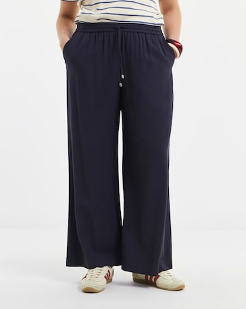 Simply Be Twill Drawstring Wide Leg Trousers