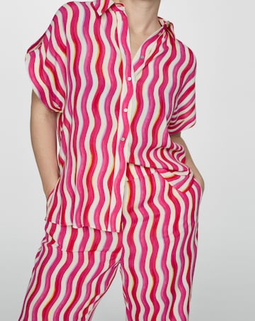 Mango Ibiza Wavy Stripe Trousers