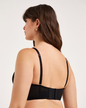 Figleaves Curve Adore Black Lace Padded Multiway Bra B-H - Black