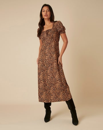 Nobody's Child Prairie Midi Leopard Dress