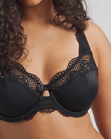 Pretty Secrets (2 Pack) Lottie Lace Micro Full Cup Wired Bras (B-G) Black/White