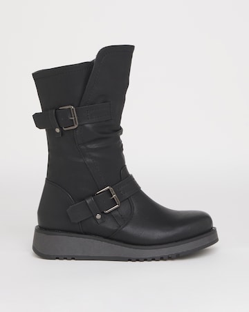 Heavenly Feet Hannah Buckle Boots Ex Wide Fit