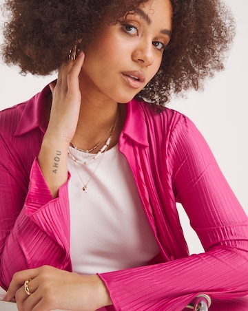 Plisse Button Down Shirt