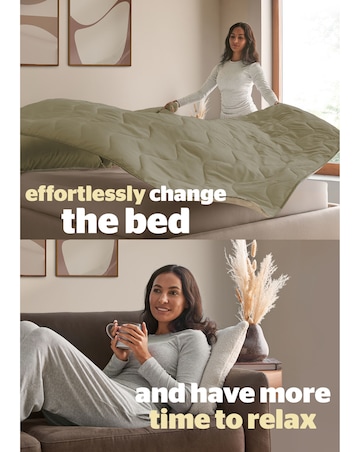 Silentnight Summer Breeze Seersucker Coverless 2.5 Tog Duvet and Pillowcase Set