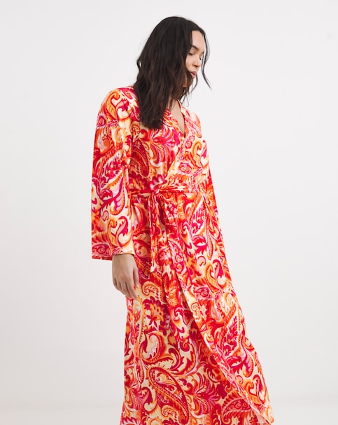Figleaves Paisley Gown With Bag And Eye Mask