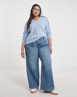 Tommy Hilfiger Mini Cables LS V-neck Sweater