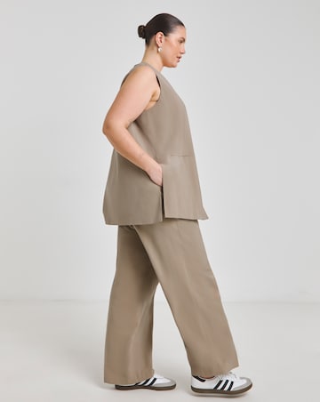 Simply Be Neutral Soft Twill Wide Leg Co-ord Trouser