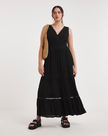 Joe Browns Black Ultimate Holiday Crinkle Maxi Dress