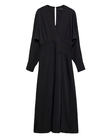 Mango Cross - Neckline Slit Dress