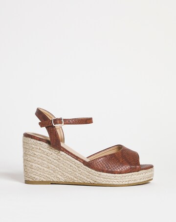 Peep Toe Espadrille E Fit