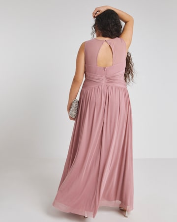 Little Mistress Crossover Maxi Occasion Dress