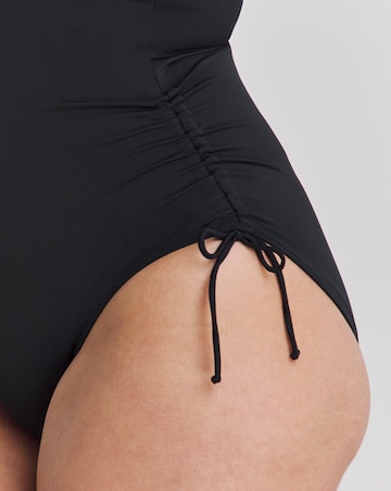 Fantasie Talm Beach Twist Front V Neck Adjustable Leg Swimsuit Black