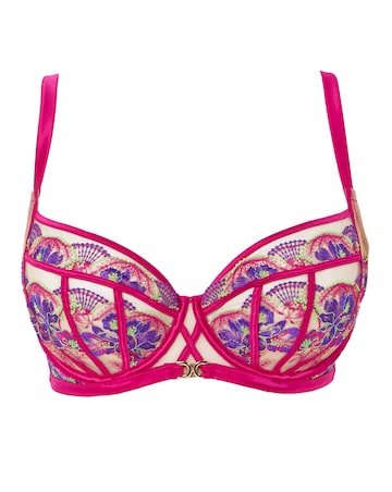 Ann Summers Passion DD+ Non Pad Balcony Wired Bra Bright Pink