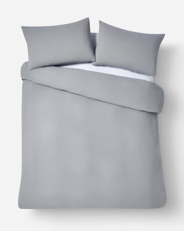 Cotton Crinkle Muslin Duvet Set - Grey