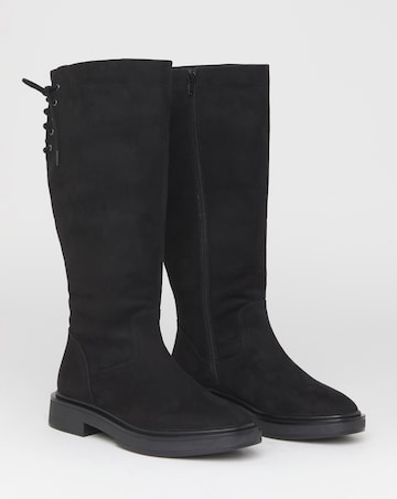 Rome Lace Up Back Riding Boots Wide E Fit Curvy Calf