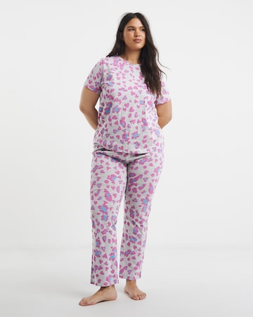 Simply Be Value Pyjama Set Leopard Print