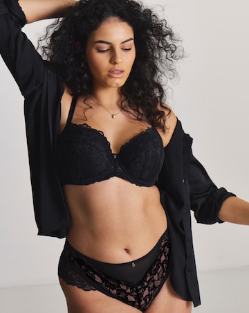 Ann Summers Sexy Lace Planet Balcony Bra Black