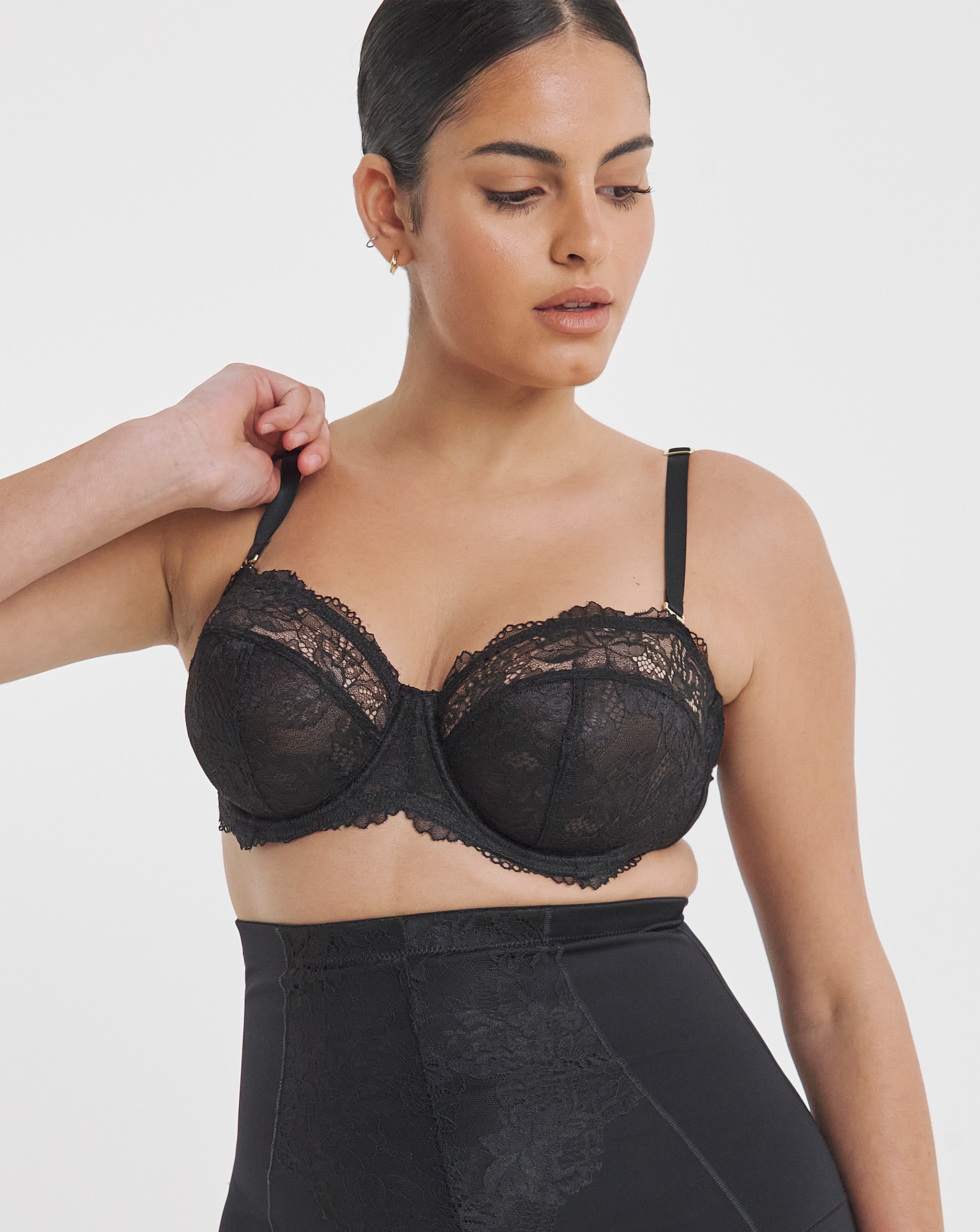 Black bra with lace detail