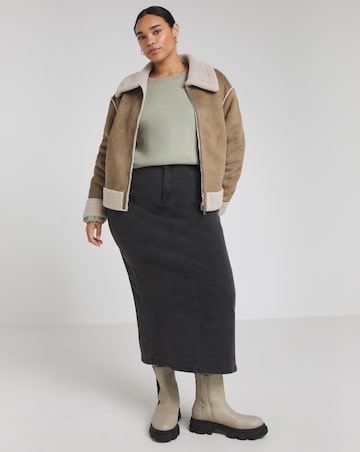 Sage Green Toggle Detail Sweatshirt